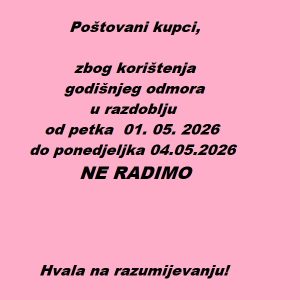 GODIŠNJI ODMOR 01.05.-04.05.2026