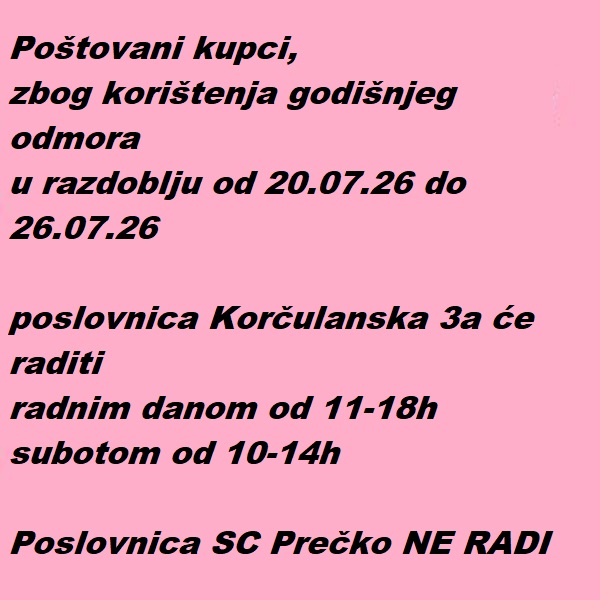 RADNO VRIJEME 20.07.26 -26.07.26