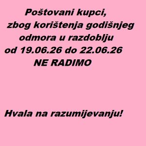 GODIŠNJI ODMOR 19.06.26-22.06.26
